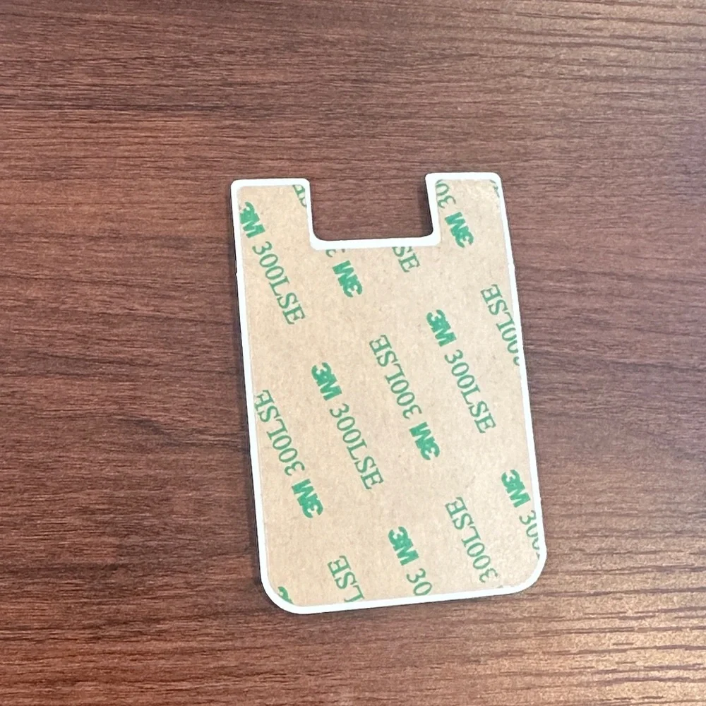 White Silicone Phone Card Holder